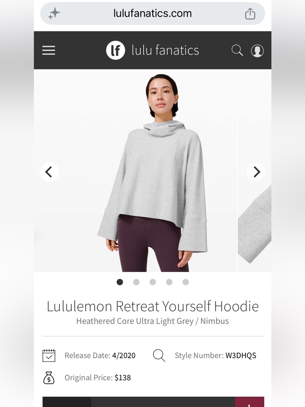 Lululemon Retreat Yourself Hoodie